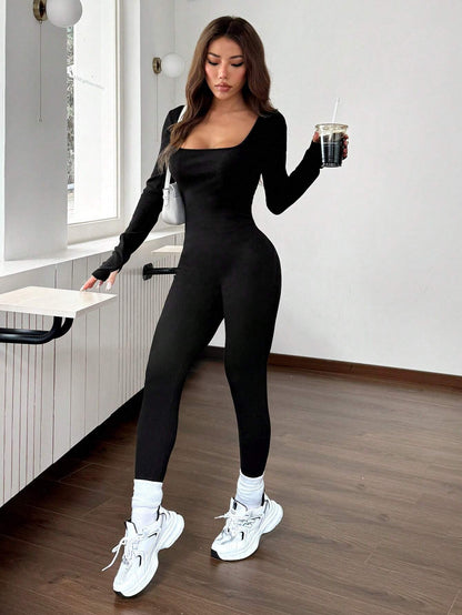 "ThermaFlex™ Sculpting Jumpsuit – Warmth Meets Curves"