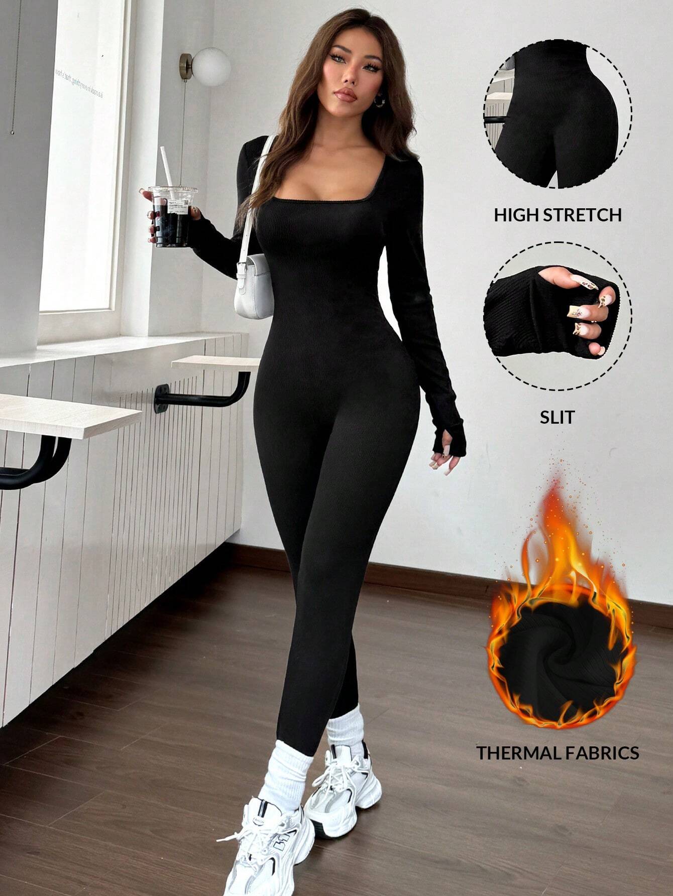 "ThermaFlex™ Sculpting Jumpsuit – Warmth Meets Curves"