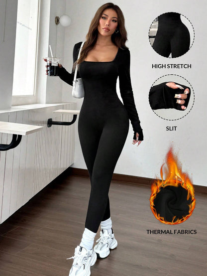 "ThermaFlex™ Sculpting Jumpsuit – Warmth Meets Curves"